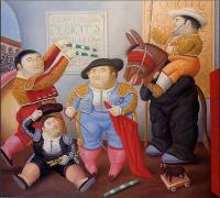 Botero, Fernando - Abstract oil painting.